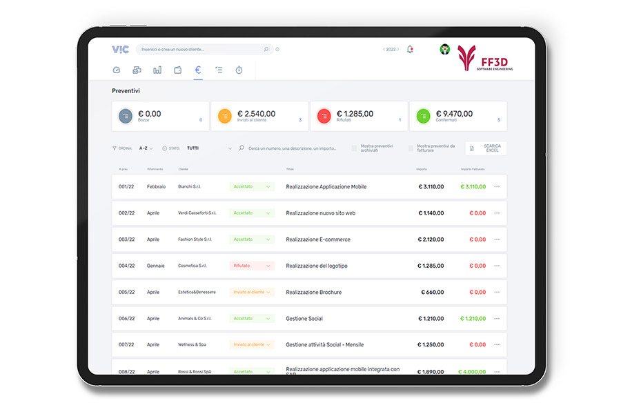 Modulo Preventivi VIC - FF3D